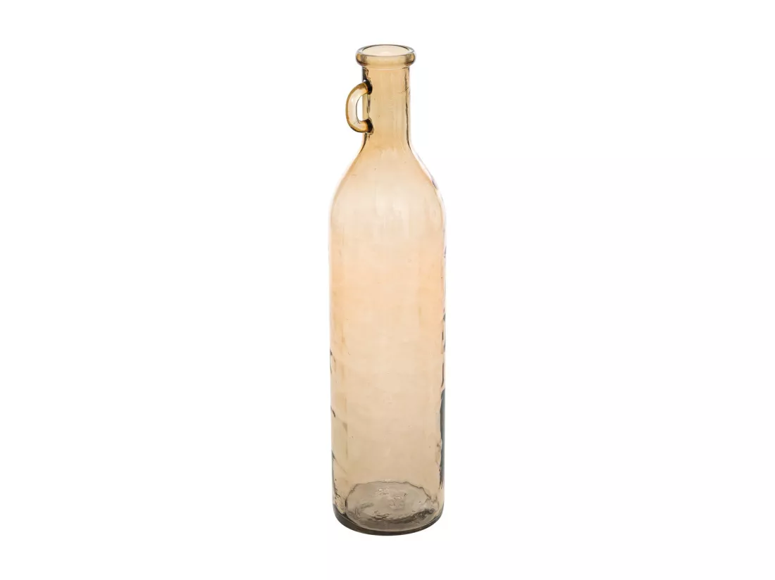 Vase bouteille en verre Rose clair H 75 cm