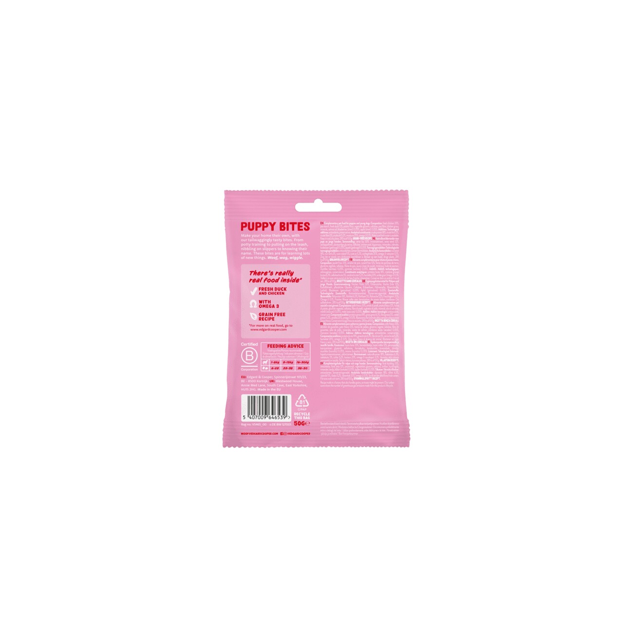 Edgard & Cooper Bites Welpe Ente & Huhn 50 g