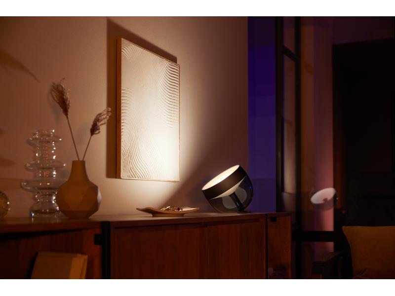 Philips Hue White & Color Ambiance Iris Tischleuchte Schwar Akzentleuchte für einmalige Lichtstimmungen