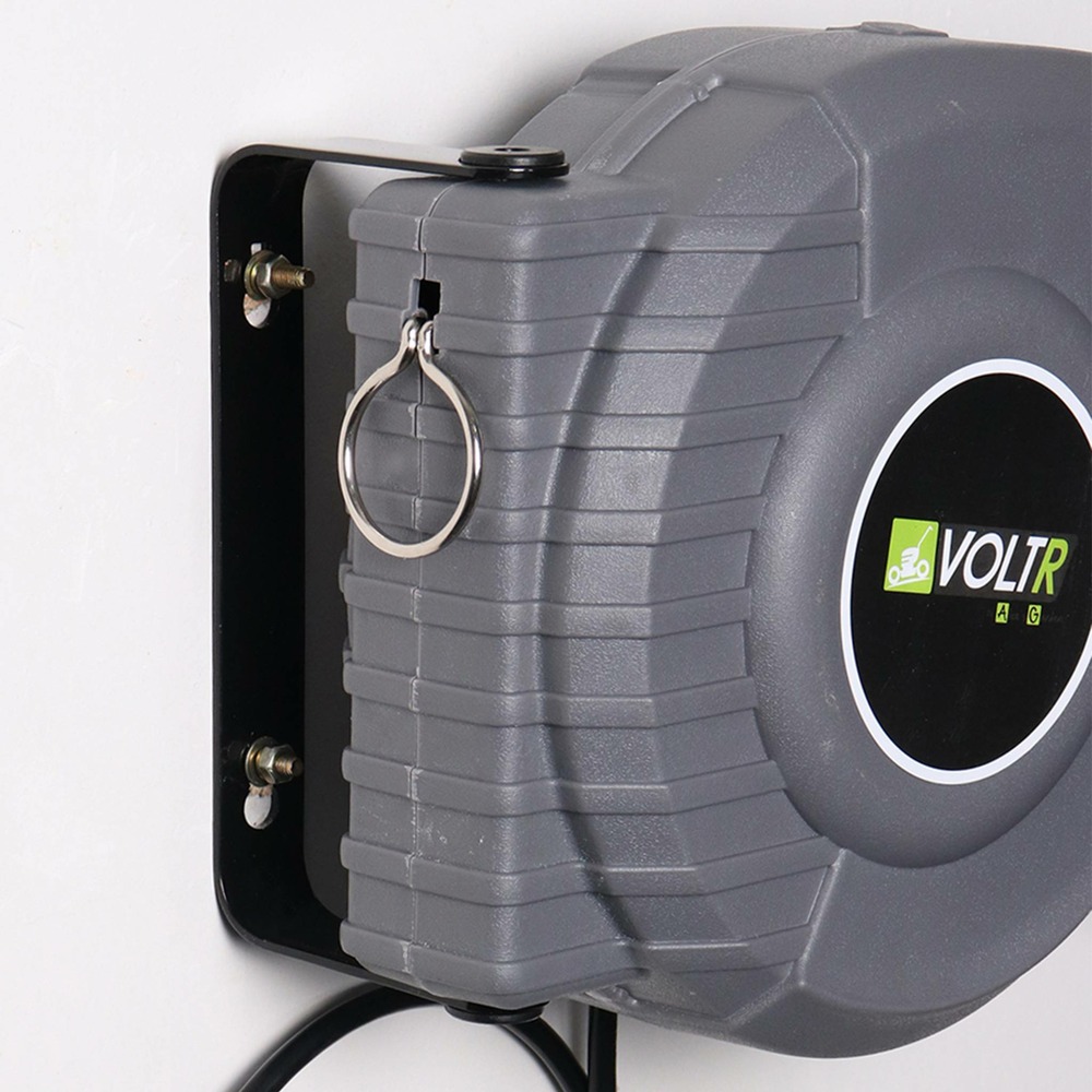 Voltr - rallonge électrique murale câble de 15m . Enrouleur de jardin automatique avec sécurité thermique. 3200w