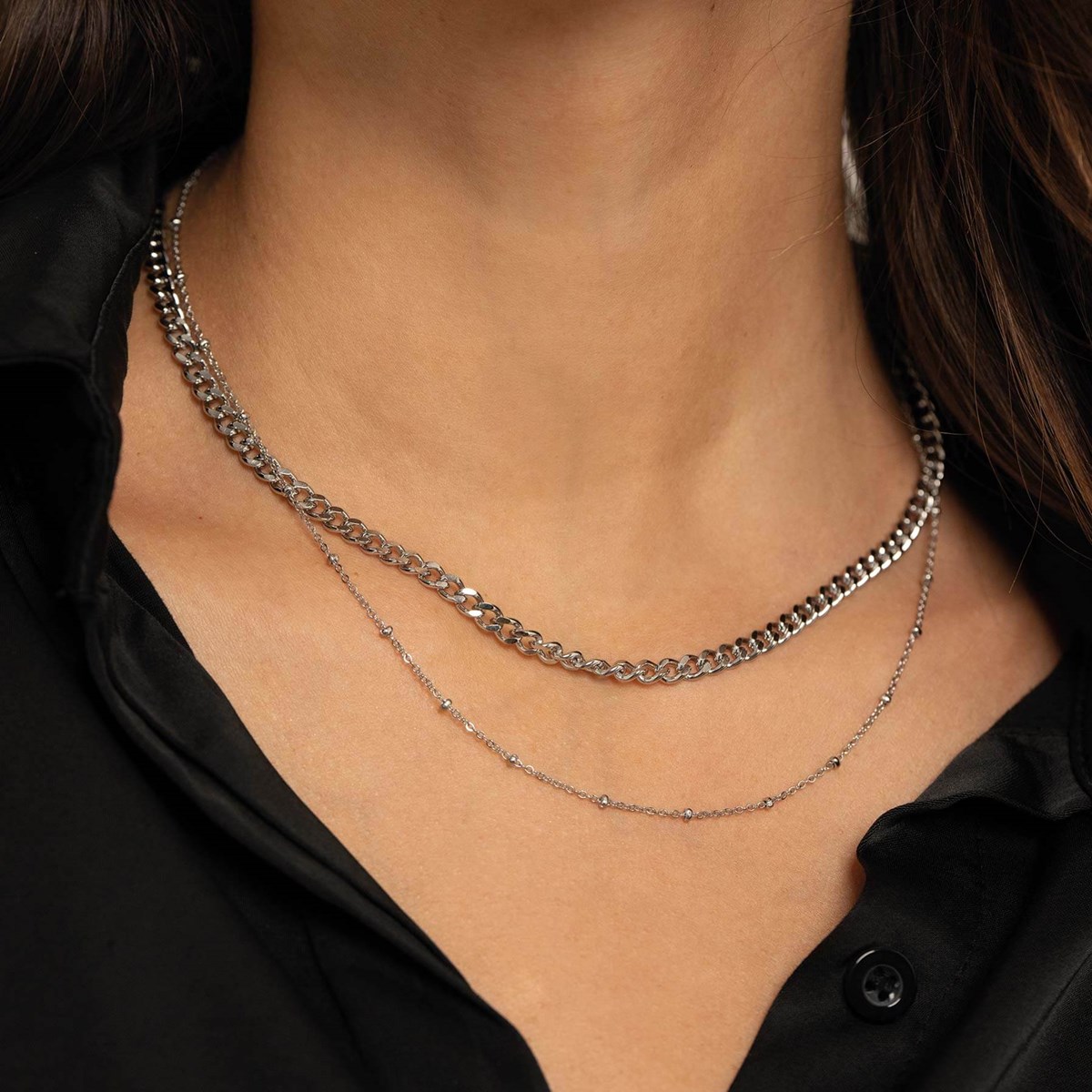 Collier Perline acier