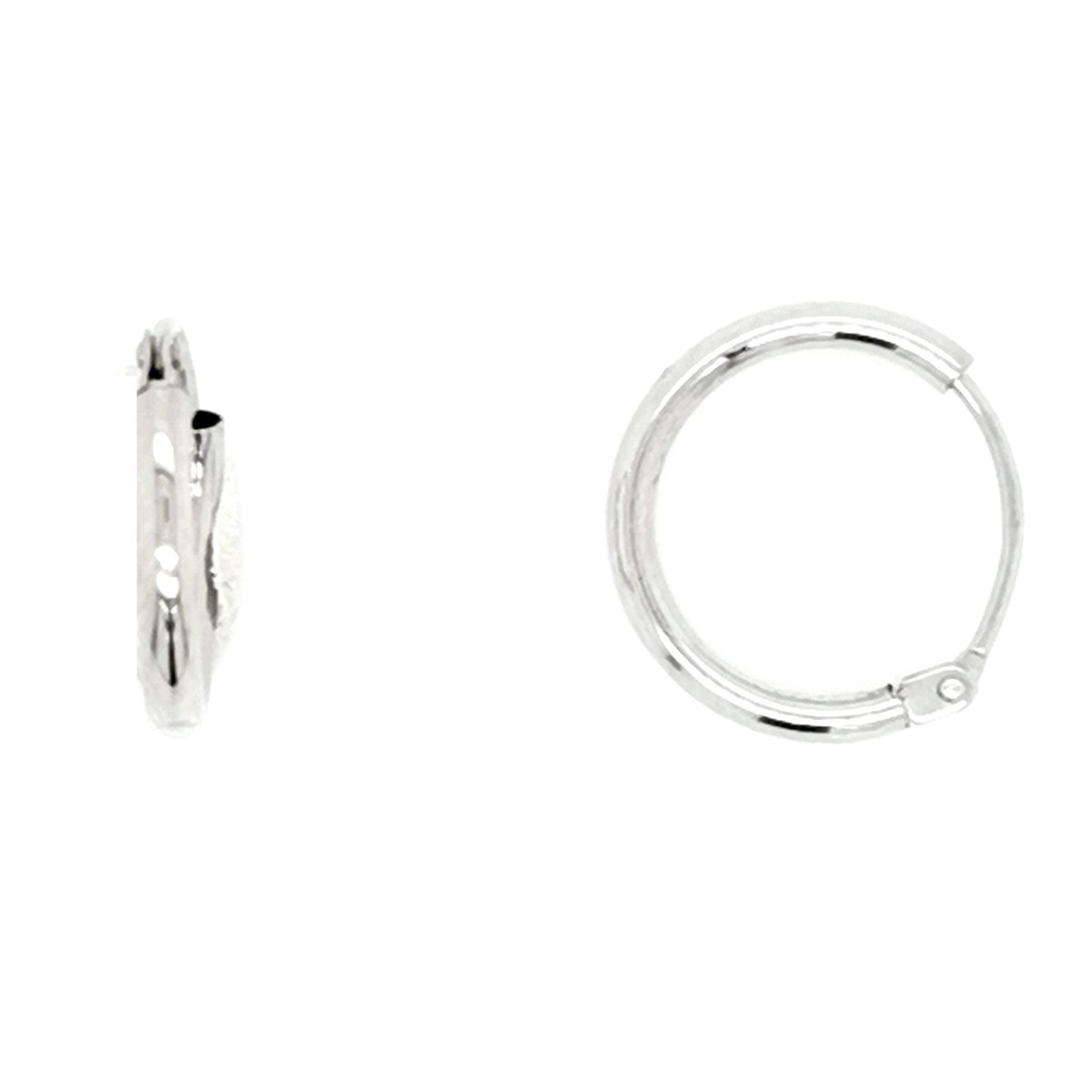 Créoles Brillaxis or blanc 18 carats 12mm