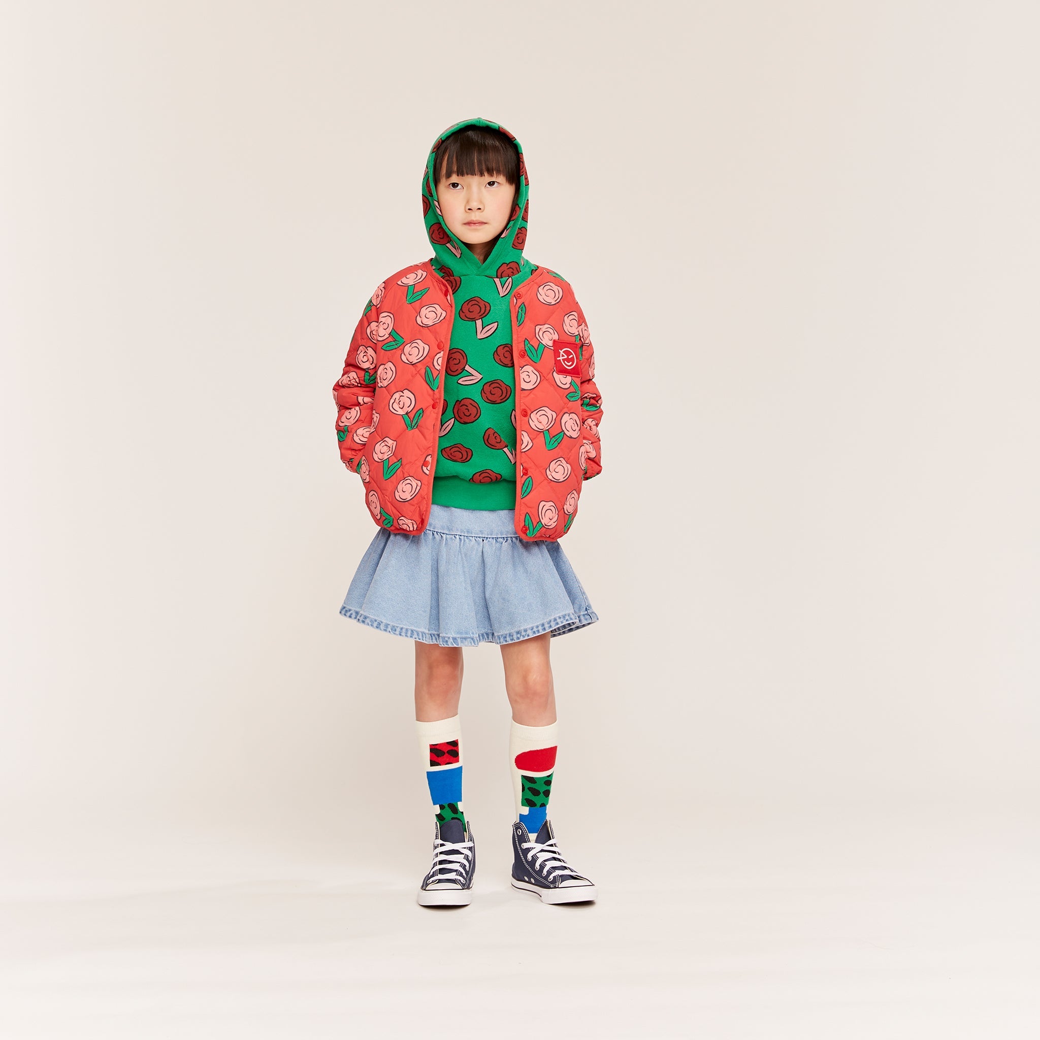 Hoodie Dancing Dahlia Python Green
