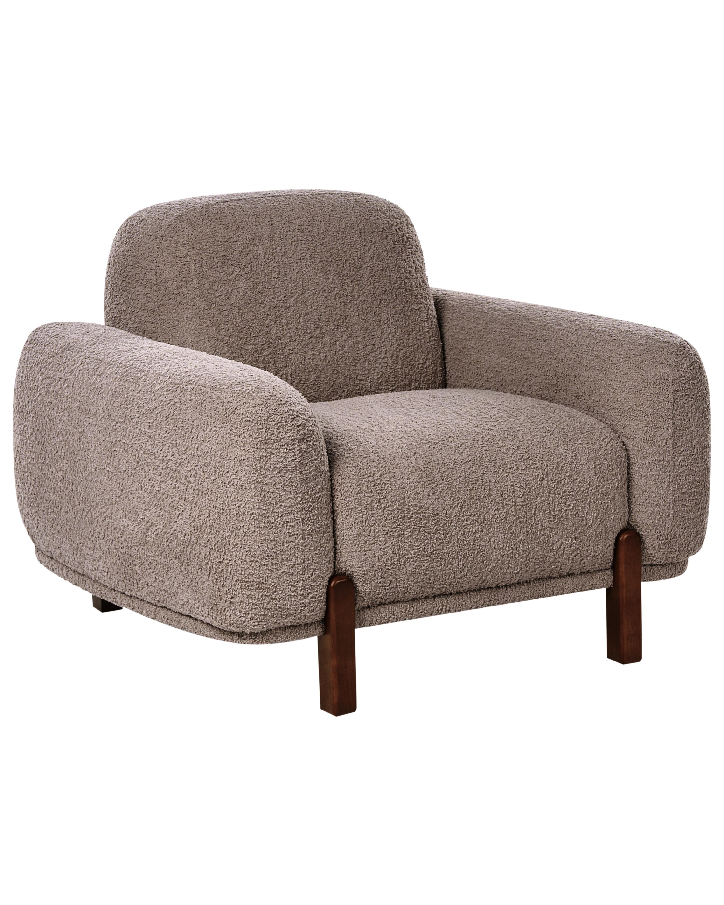 Fauteuil ODNES Bouclé Taupe