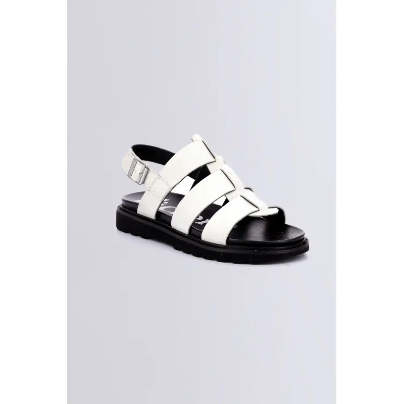 Neosinead Blanc SANDALES Cuir Femme