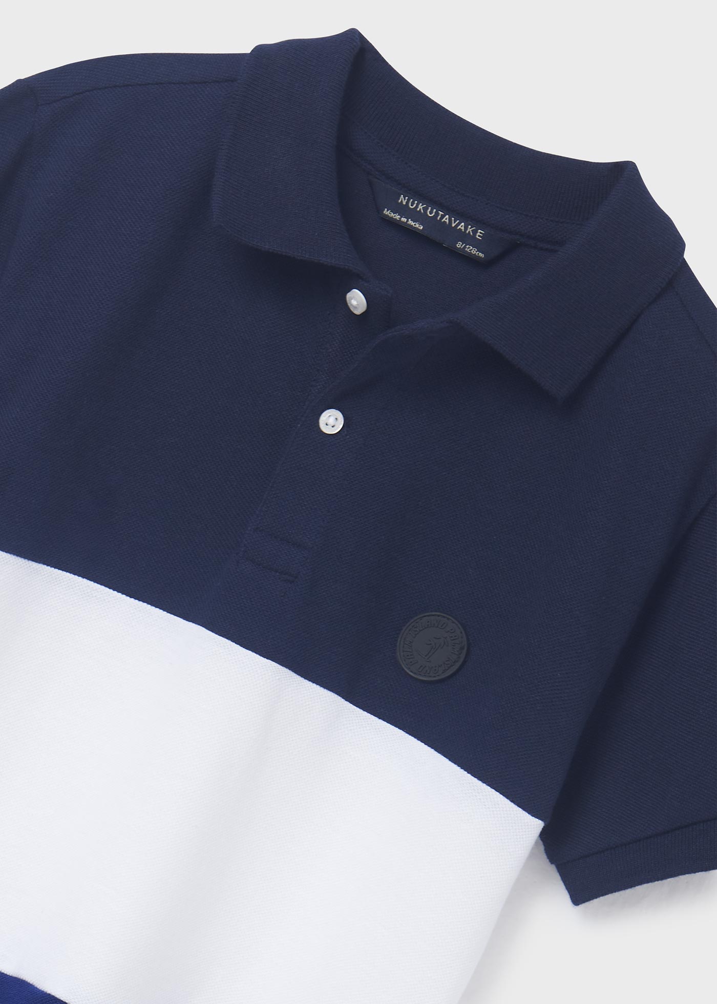 Camisa polo infantil de algodão com estampa