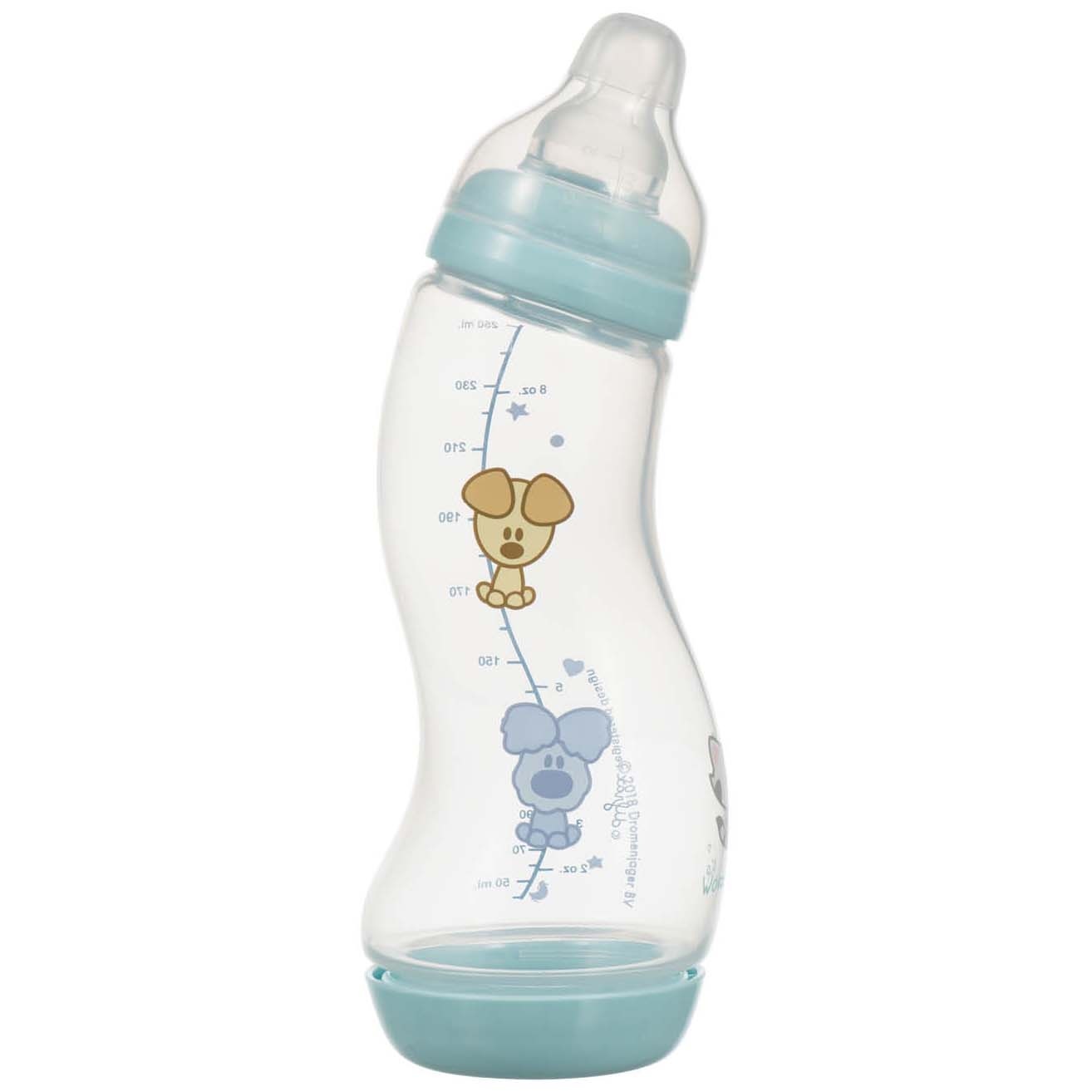 Difrax s-fles smal Woezel & Pip 250ml transparant