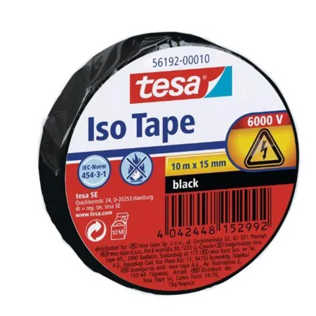 tesa Isolierband schwarz 10x15mm IEC-Norm 60454-3-1