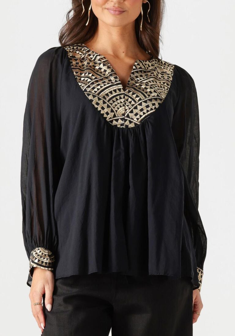 zwarte greek archaic kori blouses 340552
