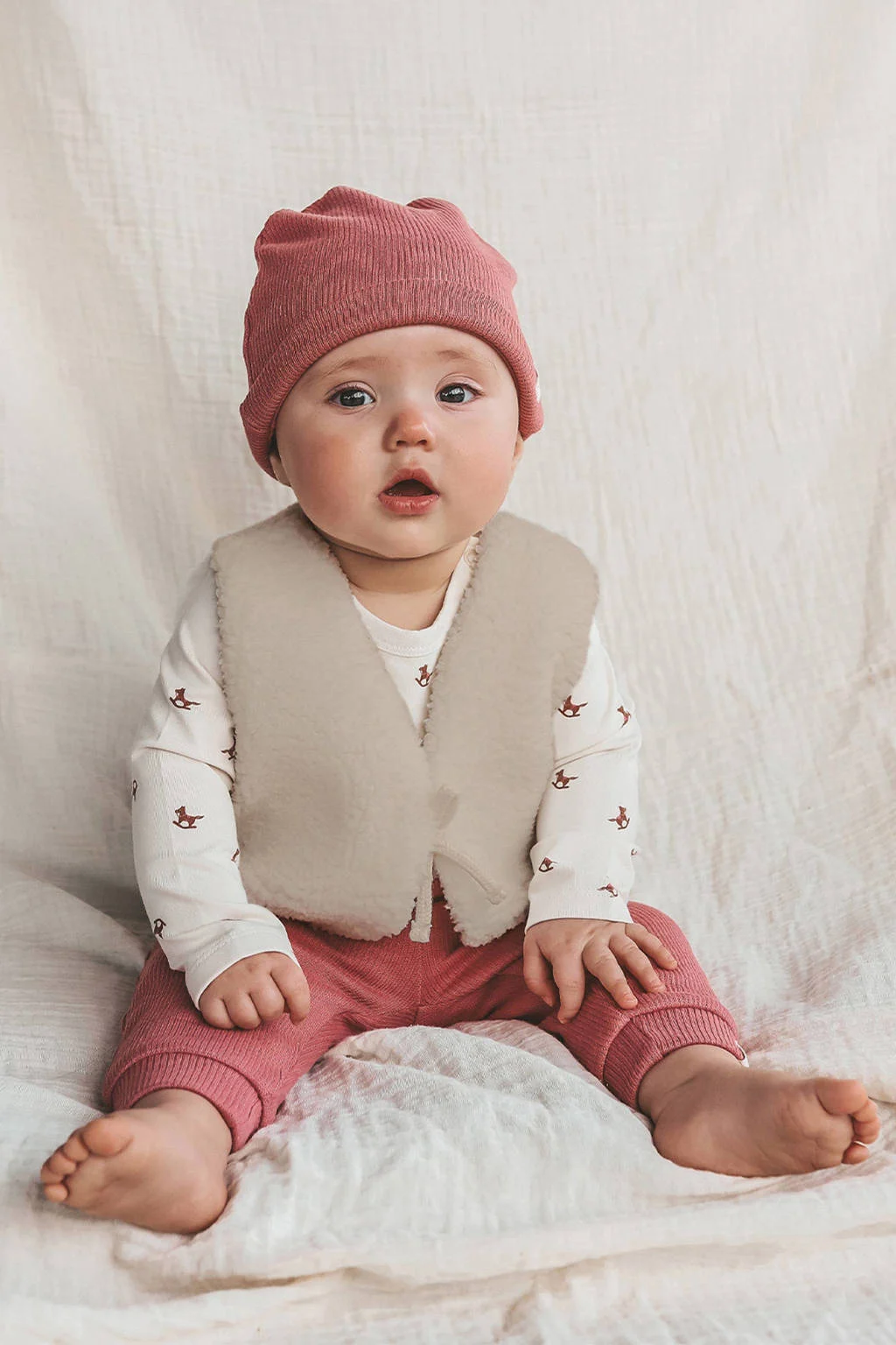 Your Wishes teddy gilet ecru