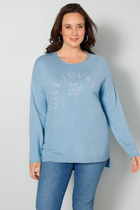 Pullover, Statement, Saum hinten länger