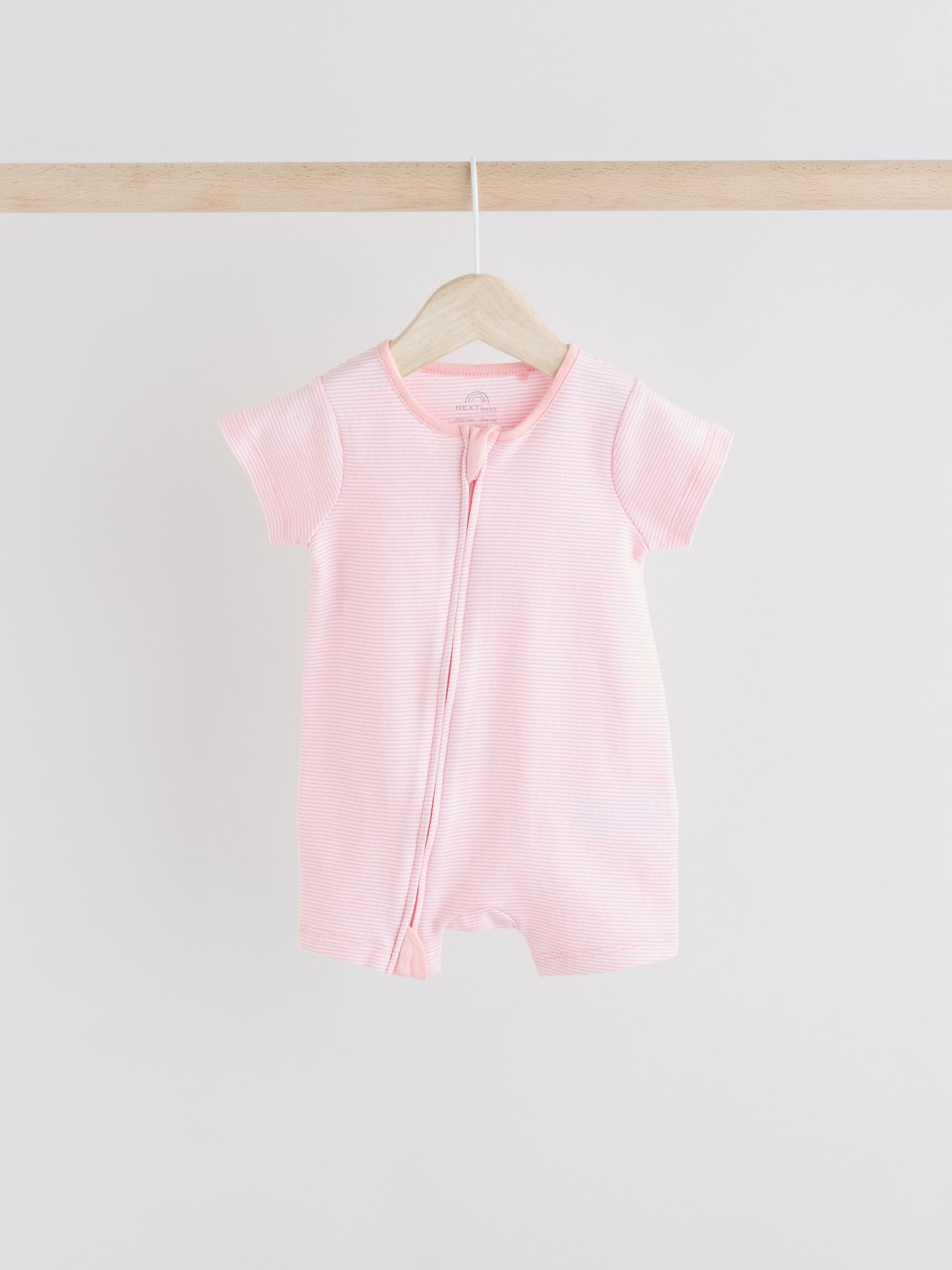 Roze - Verpakking van 3 babyrompertjes met tweewegrits (0mnd-3jr)