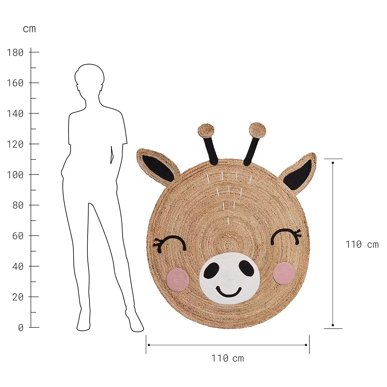 TINY TOWN Kinderteppich Giraffe