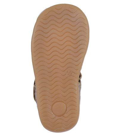 Pom Pom Sandalen - Starter Klettband - Latte Leo