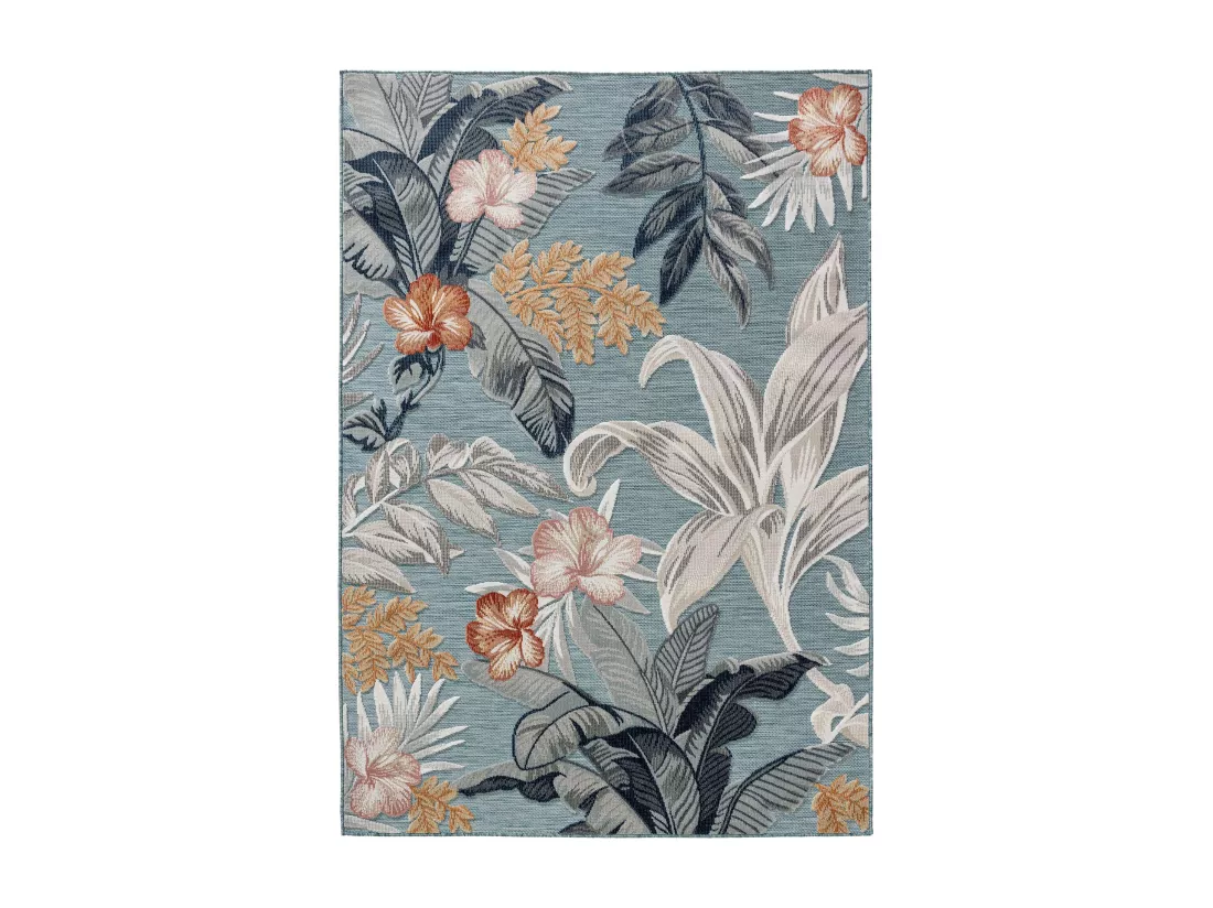 Tapis d'extérieur & intérieur Flora Multicouleur 80x150 cm