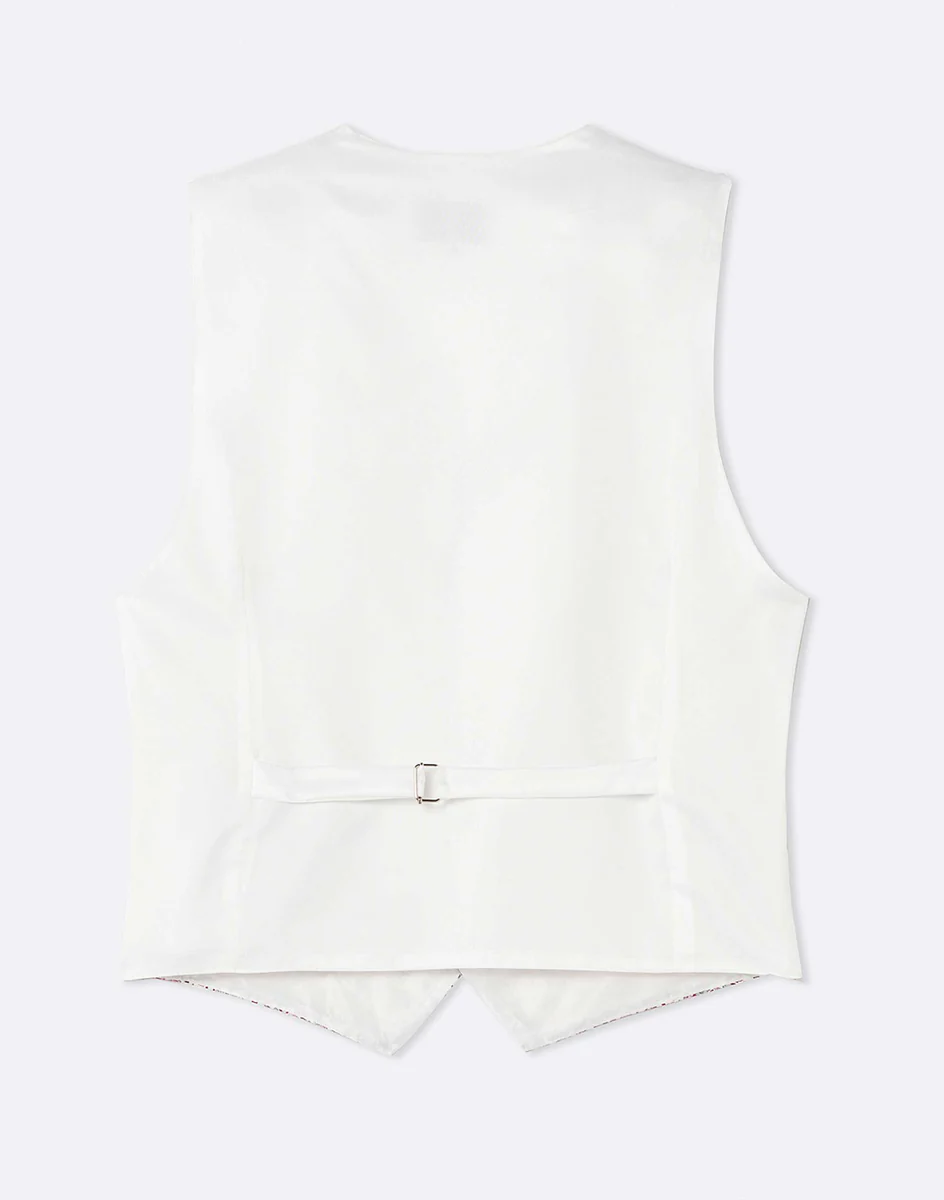 Gilet cérémonie motif rouge 
