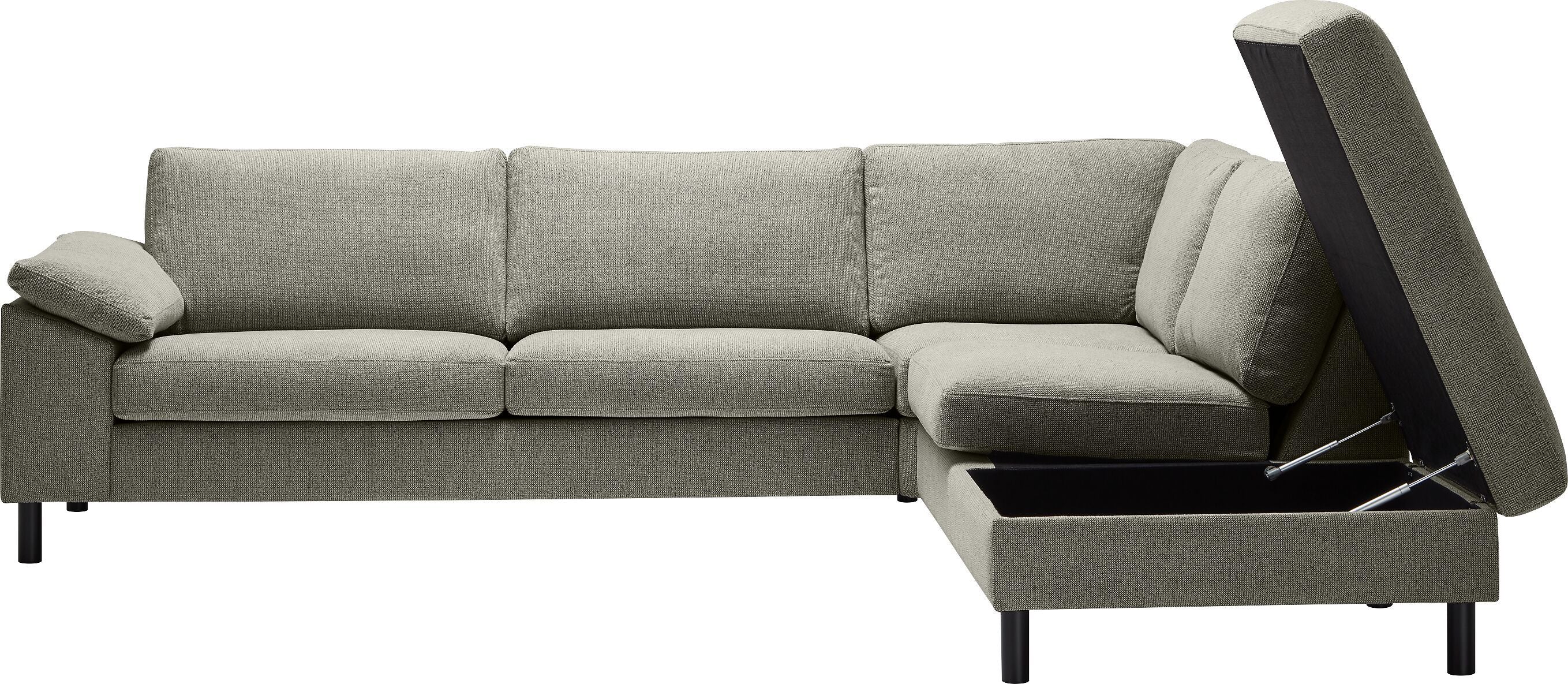 DIENER Ecksofa - Grau / B: 277.0 cm x T: 225.0 cm x H: 81.0 cm