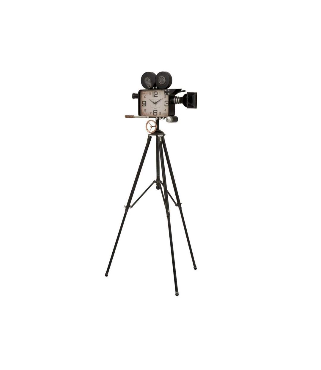 Paris Prix - Horloge Design Sur Pied camera 153cm Noir