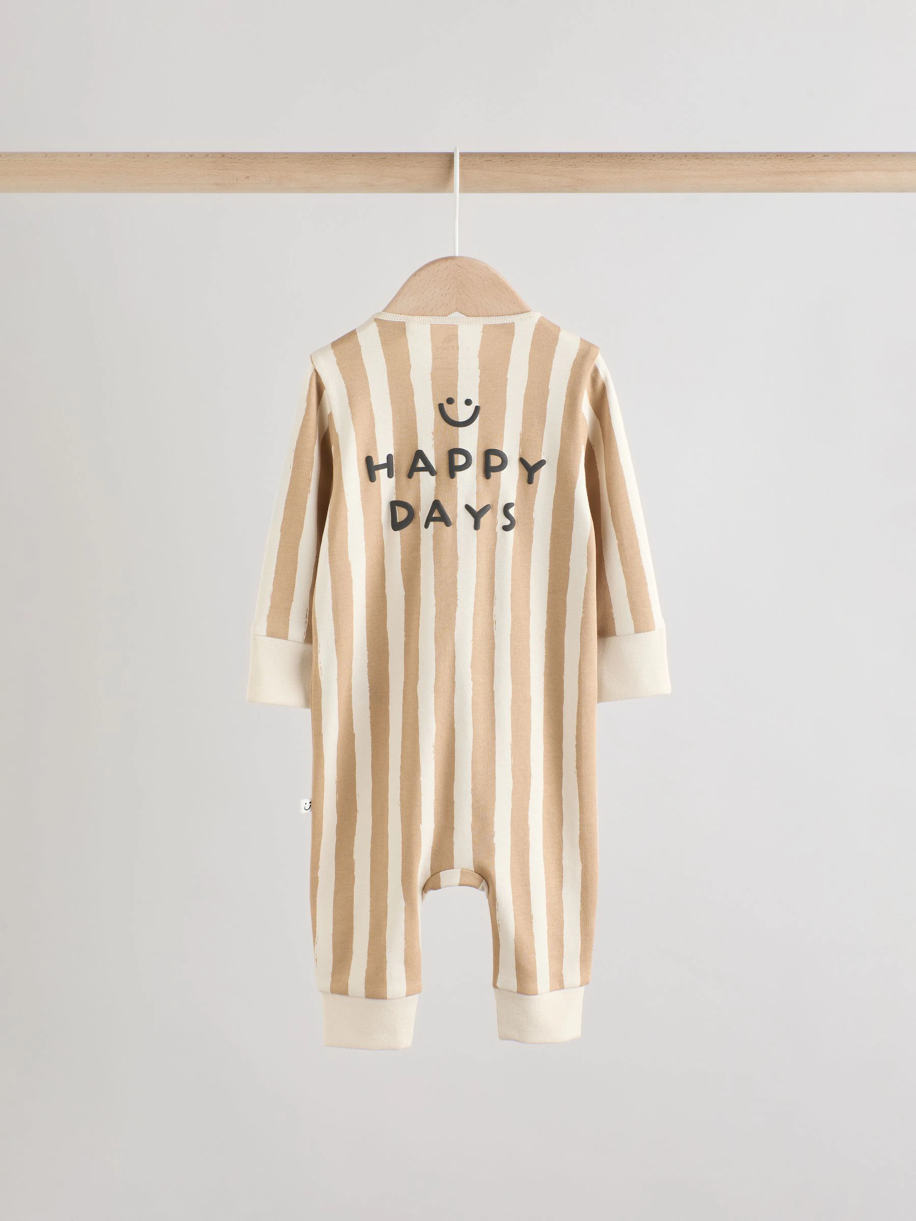 Olijfgroen - Set van 3 babypyjama's (0-3jr)