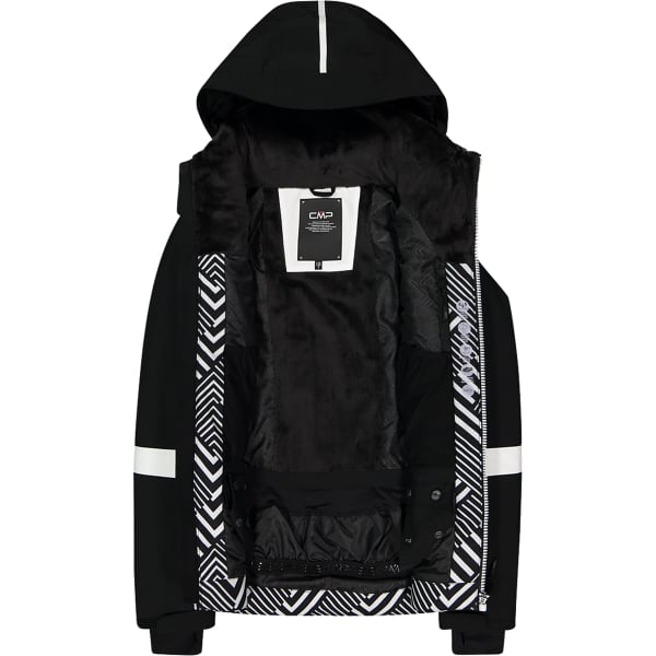 Veste de ski CMP WOMAN JACKET FIX HOOD NERO BIANCO