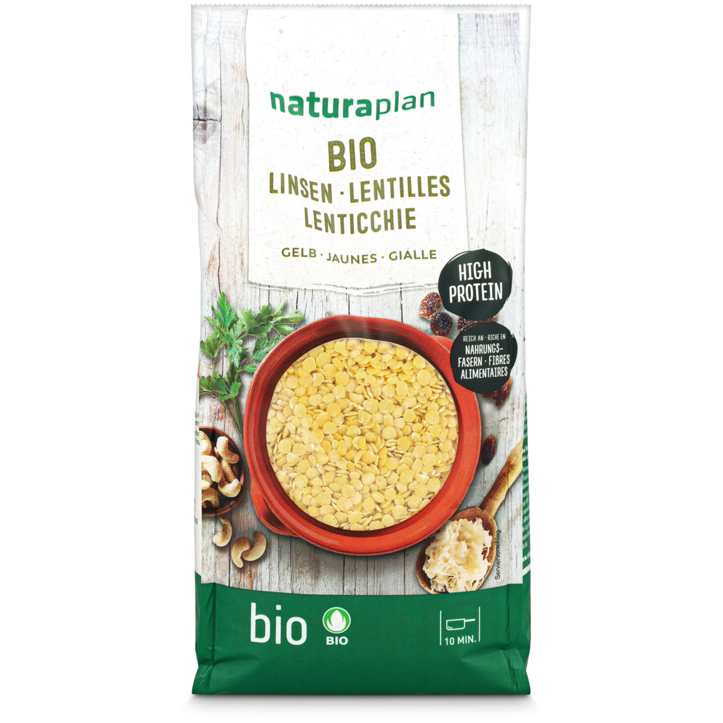 Naturaplan Bio Linsen gelb