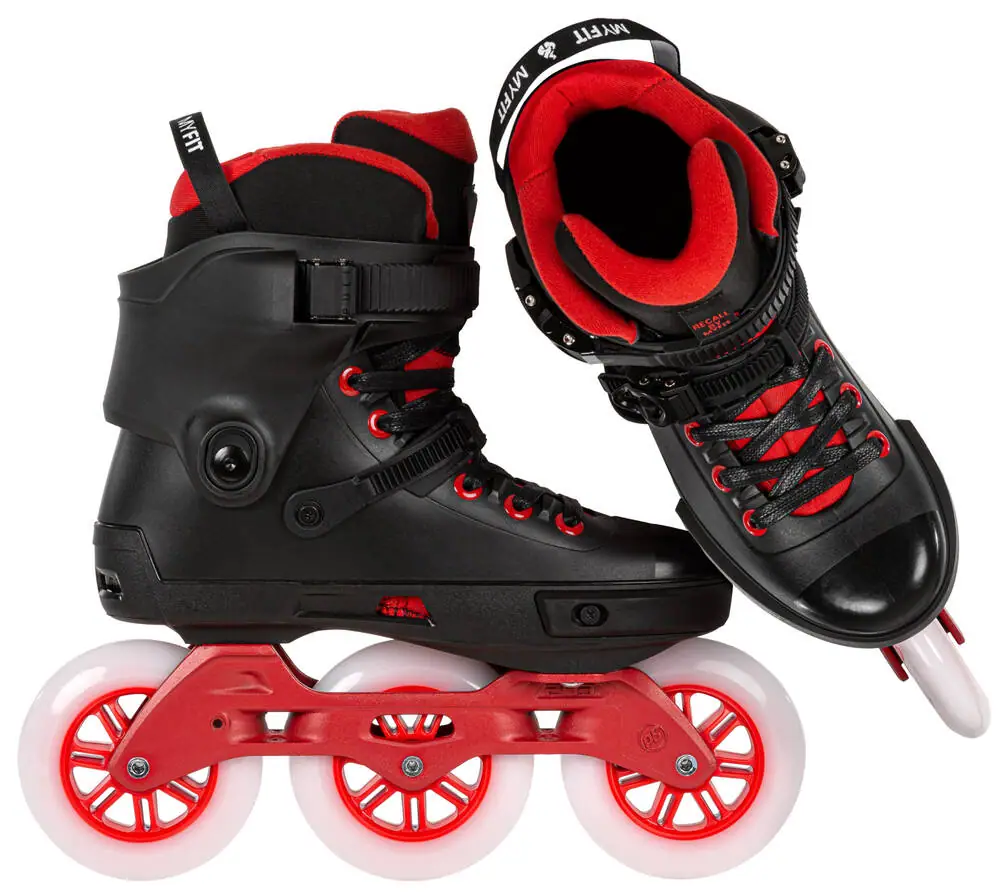 Powerslide Next Black Red 110 Freeskates - Rulleskøjter Freeskate