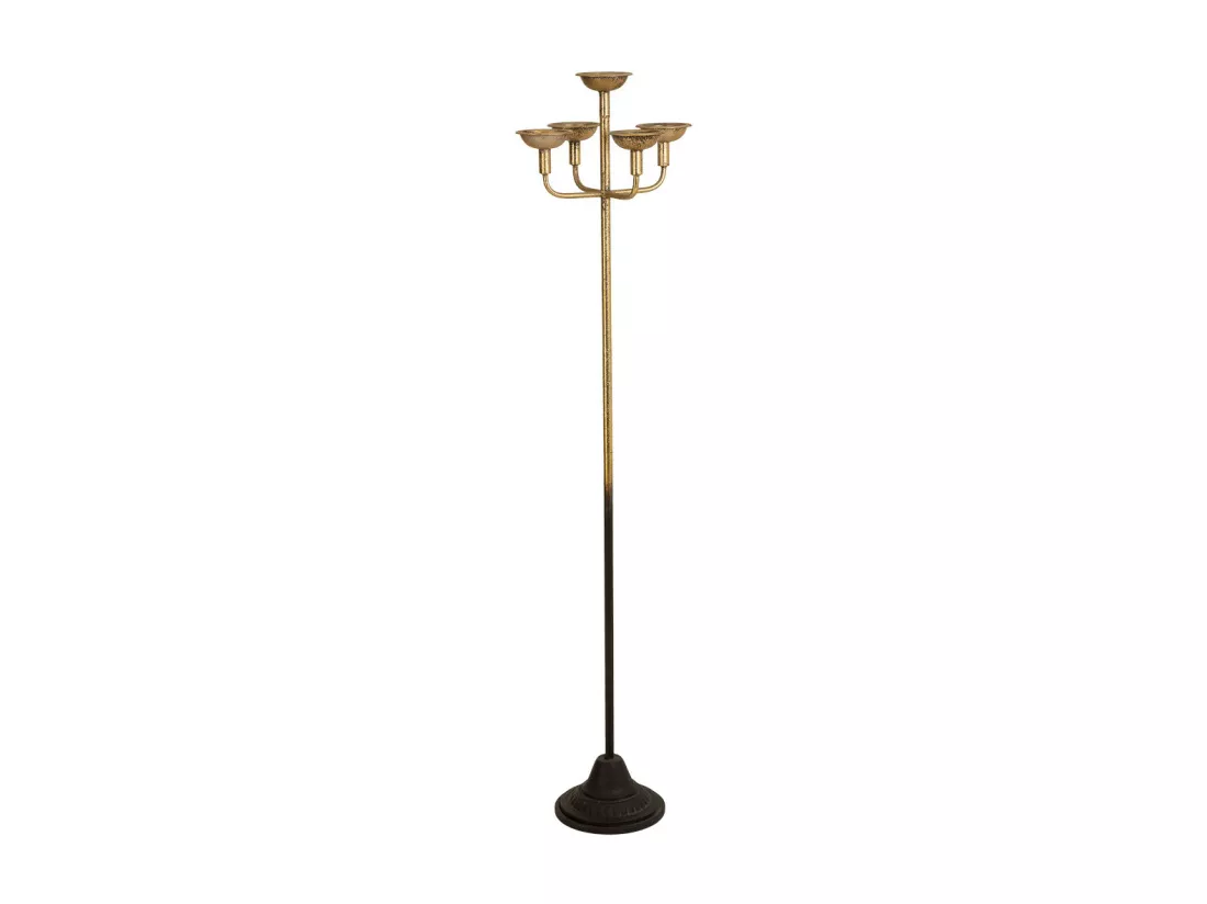 Lampadaire en métal noir 37x37x149h