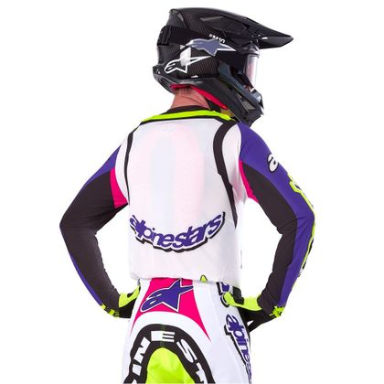 Maillot cross Alpinestars SUPERTECH - SX DIRT STUDIOS 2025 - Blanc / Violet