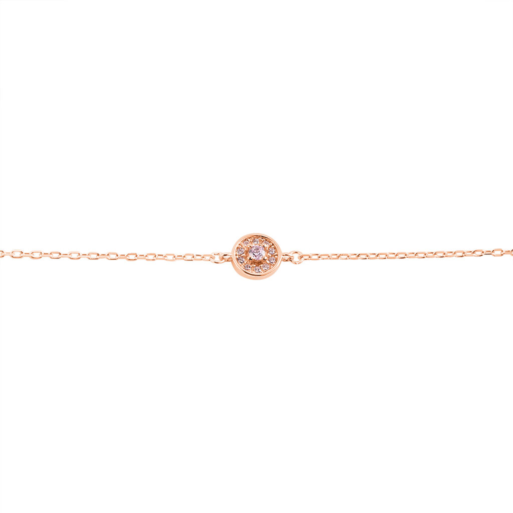 Bracelet Auxana Argent Rose Oxyde De Zirconium