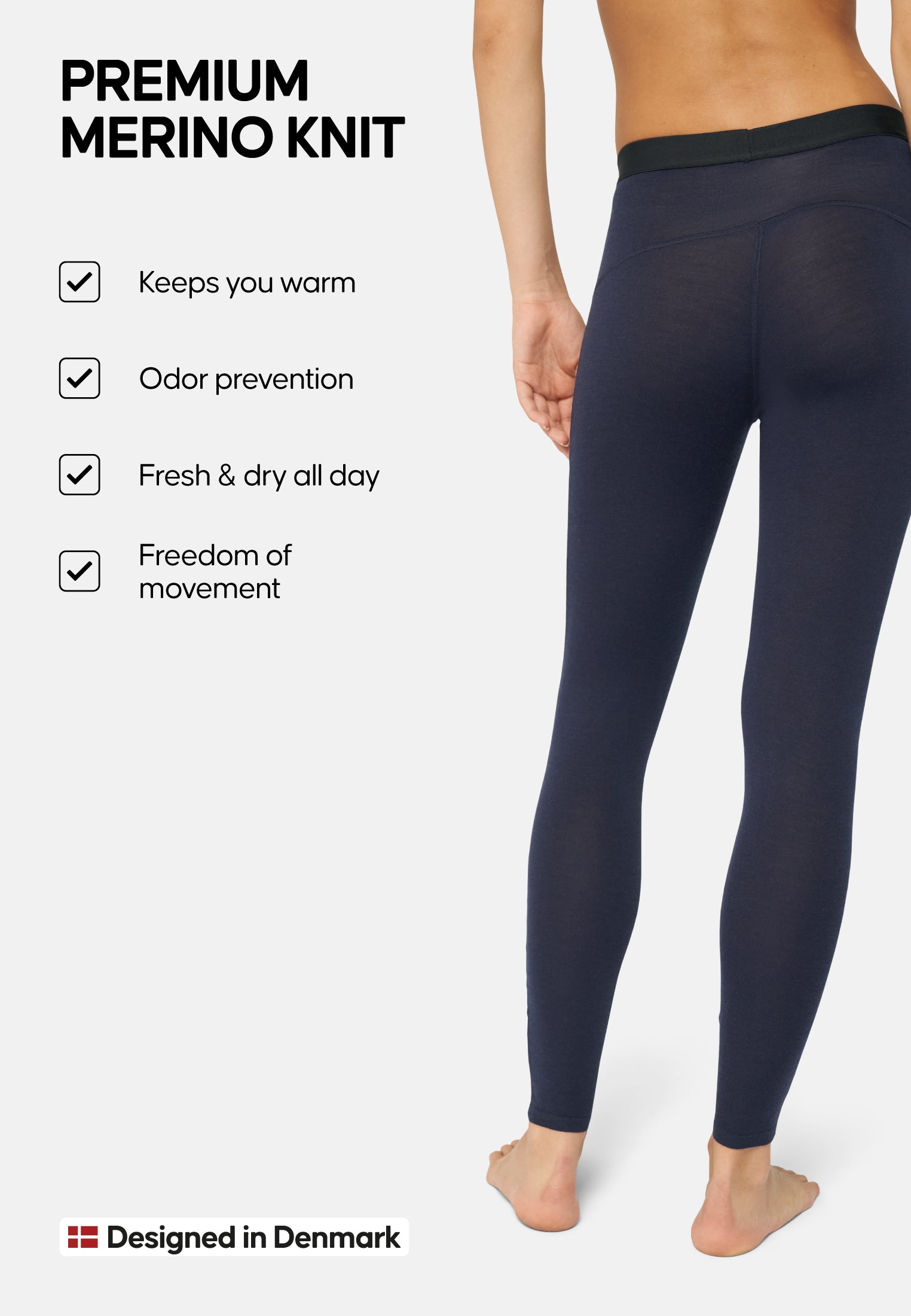 MERINOULD BASELAYER LEGGINGS TIL KVINDER