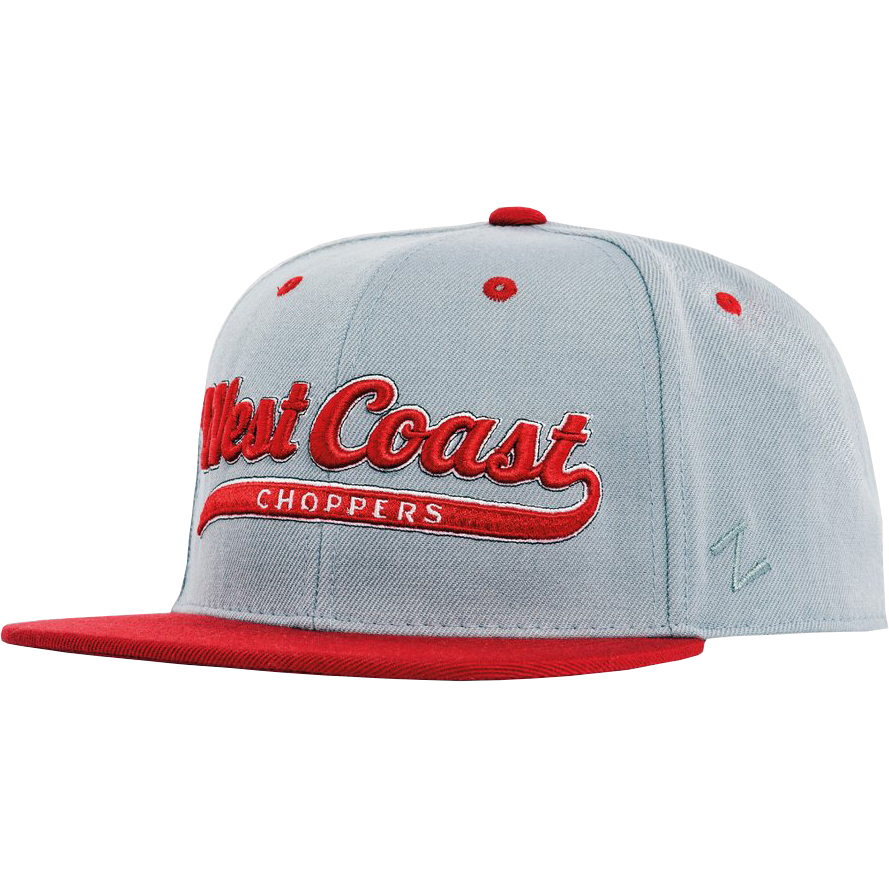 West Coast Choppers - Casquette Ball Fitted Gris / Rouge