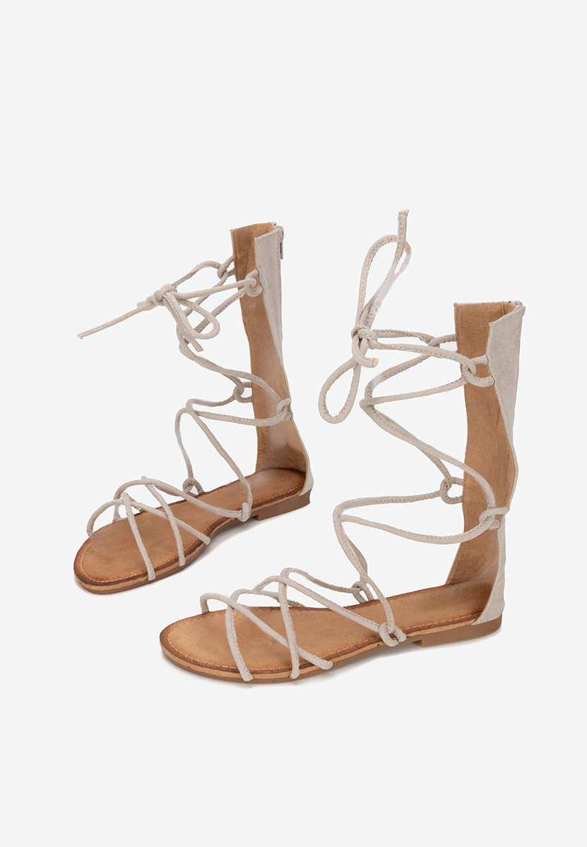 Sandales gladiateur gris Judia