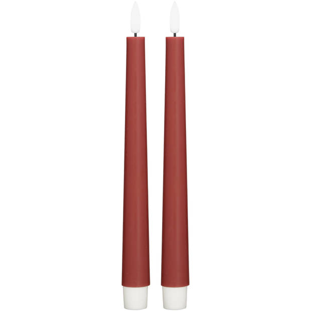 Blokker LED Dinerkaars Taper - 2 stuks - Rood