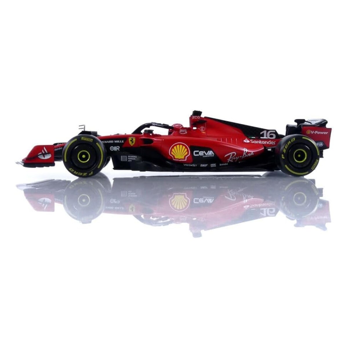 Bburago 18-16812L - Modellauto - F1 Ferrari SF-23, 2023 Leclerc (Maßstab 1:18) Formel 1 Auto
