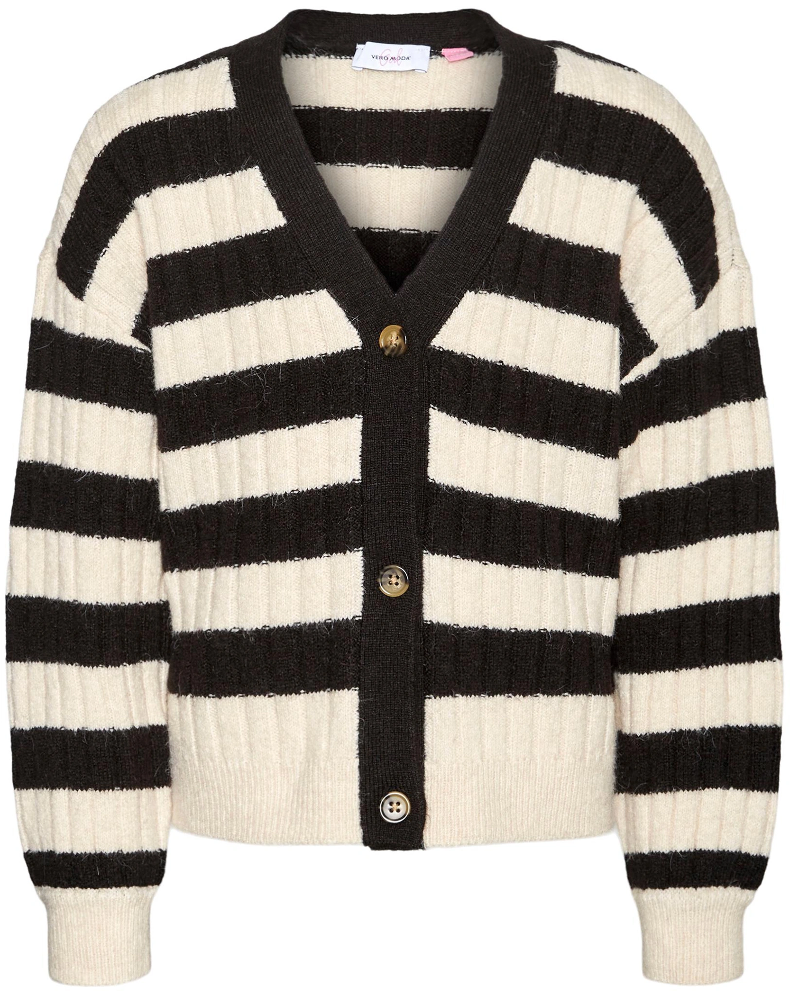 Strickjacke VMELYA in black/white