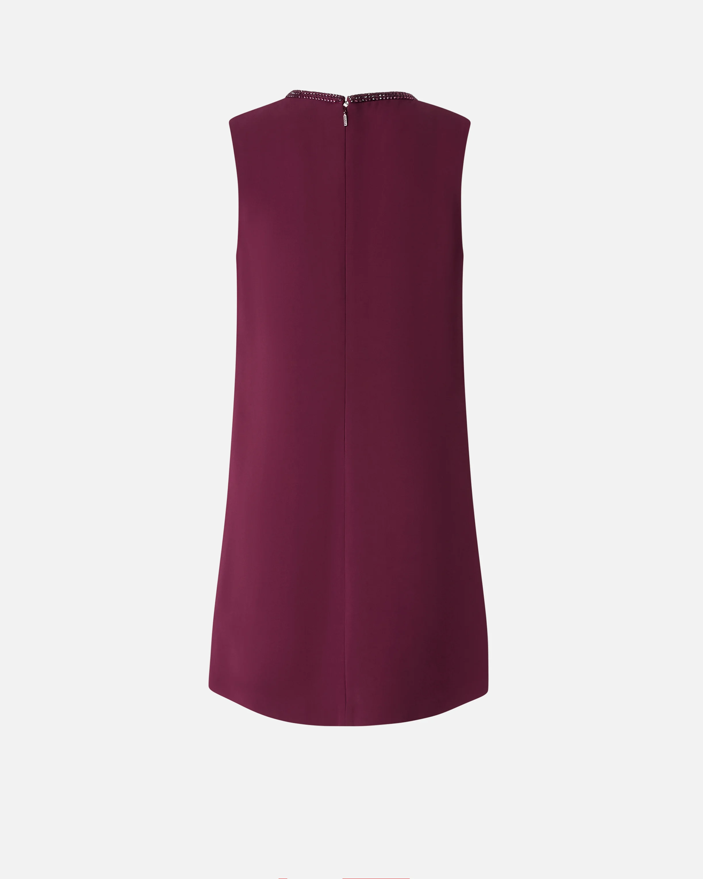 Mini-robe à encolure bijou | Rouge