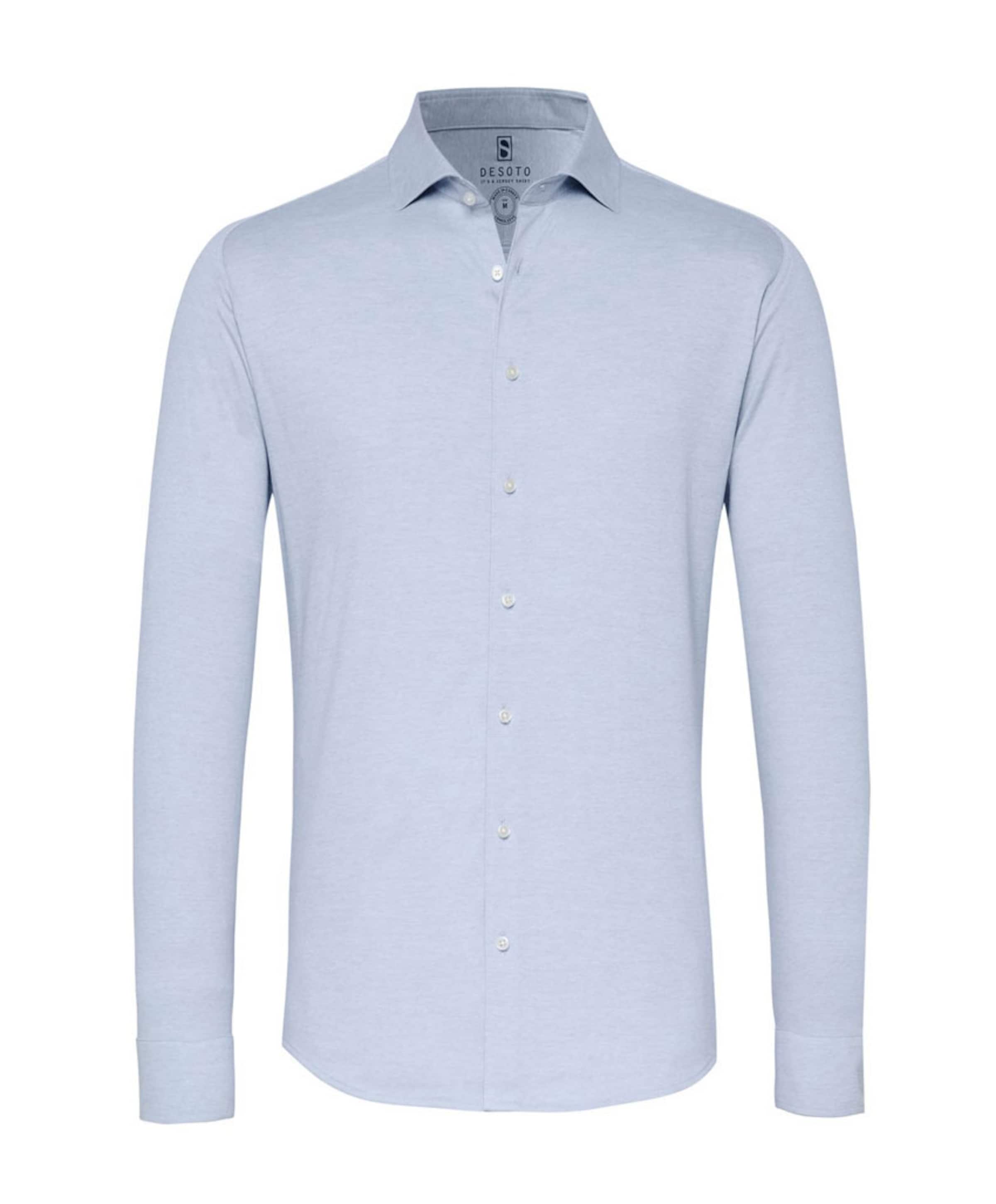 Desoto Heren overhemd lange mouw blauw