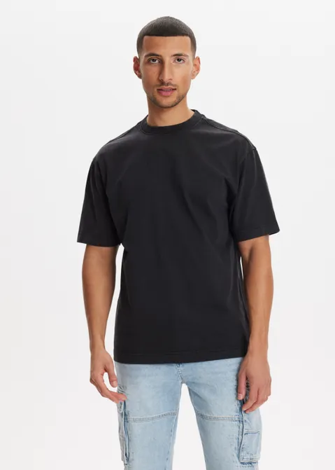Oversized t-shirt washed antraciet (ACIDWAS)