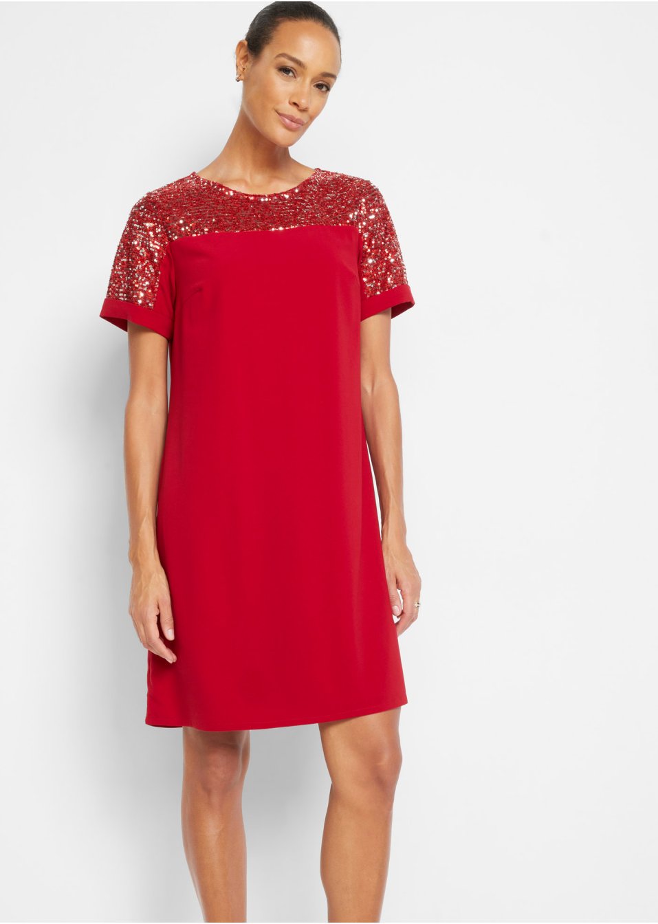 Robe à empiècement en paillettes