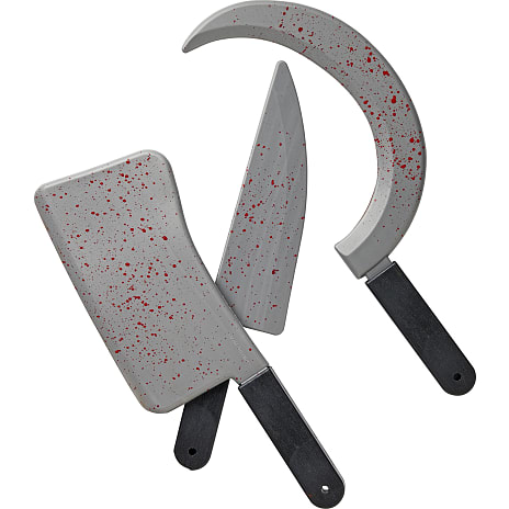 Halloween stor kniv L: 45 cm - flere varianter - assorteret