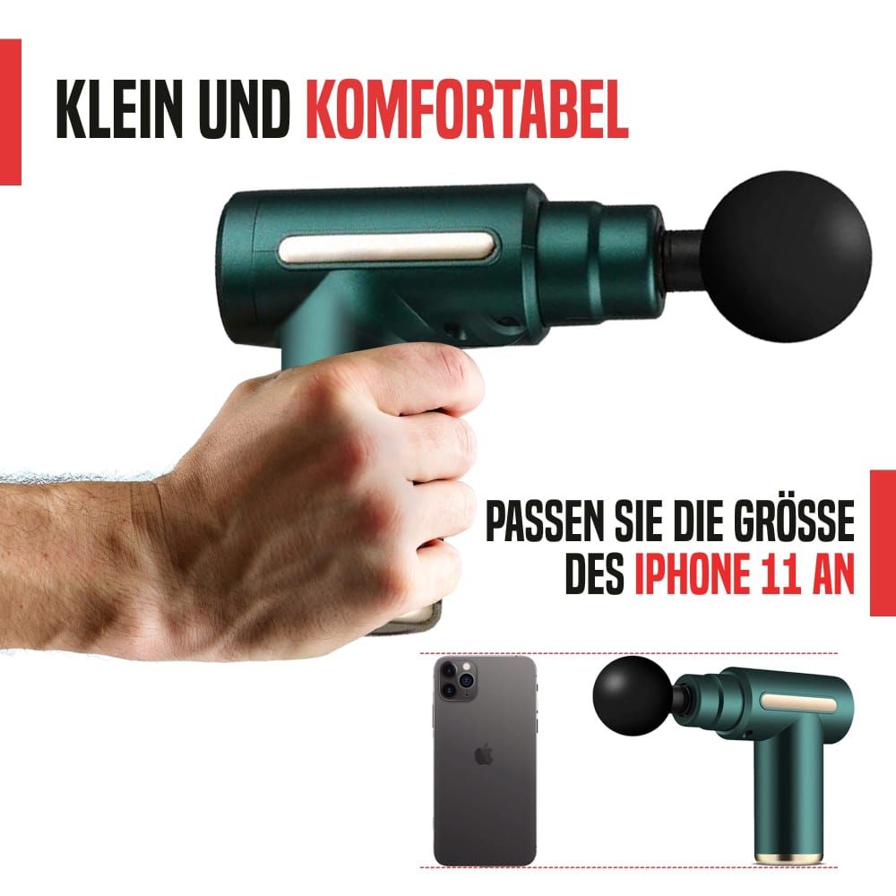Sport-Knight® Mini Massagepistole Schwarz
