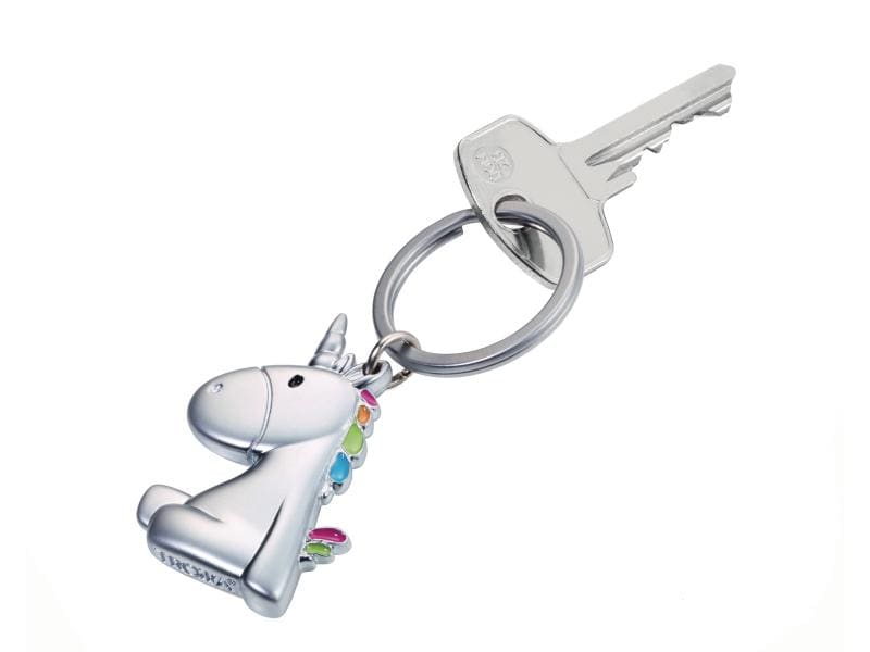 Troika Schlüsselanhänger EINHORN, Silber Schlüsselring Einhorn