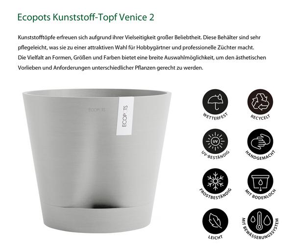 Ecopots Kunststoff-Topf Venice 2, rund