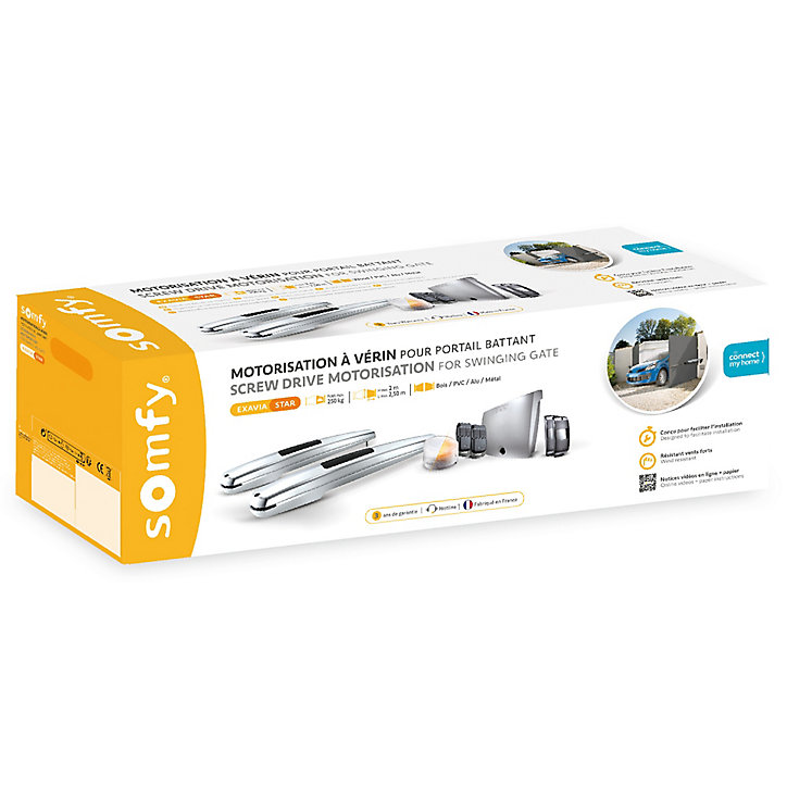 Motorisation de portail à vérins Somfy Exavia Star 1240652