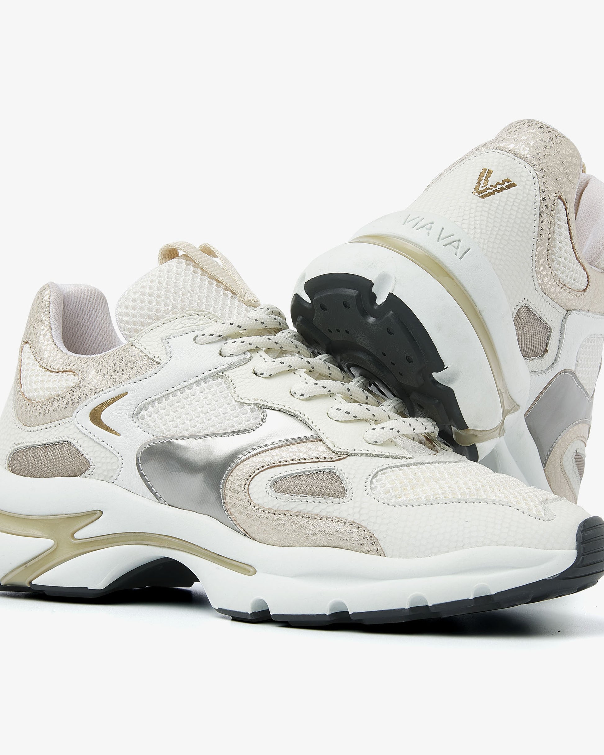 VIA VAI beige dames sneakers Vesper Due