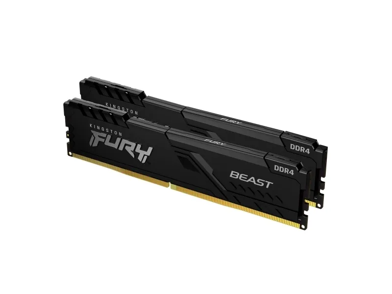 Kingston FURY Beast - DDR4 - sæt - 32 GB: 2 x 16 GB - DIMM 288-PIN - 3600 MT/s / PC4-28800 - CL18 - 1.35 V - ikke bufferet - ikke-ECC - sort