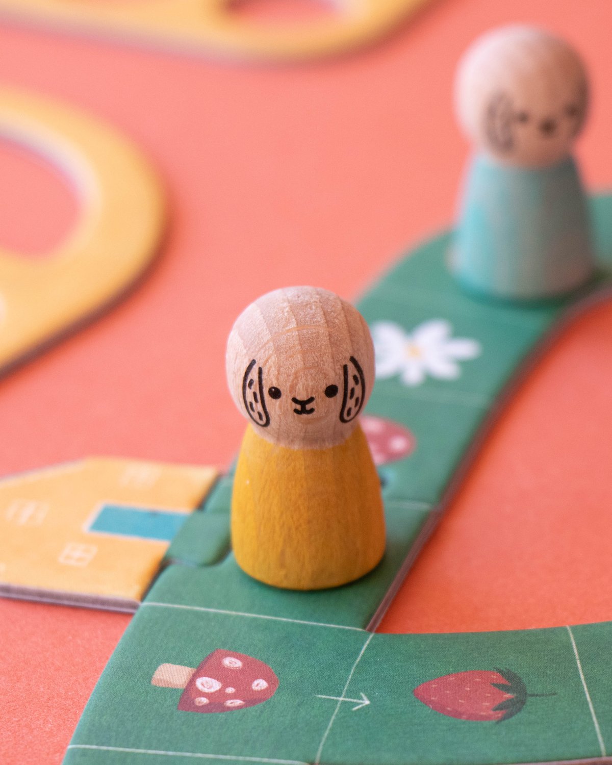 Brettspill Barn 4år+, Pocket size – Familiespill “Samle Jordbær før Grevlingen Kommer” | Tiny Game Strawberries