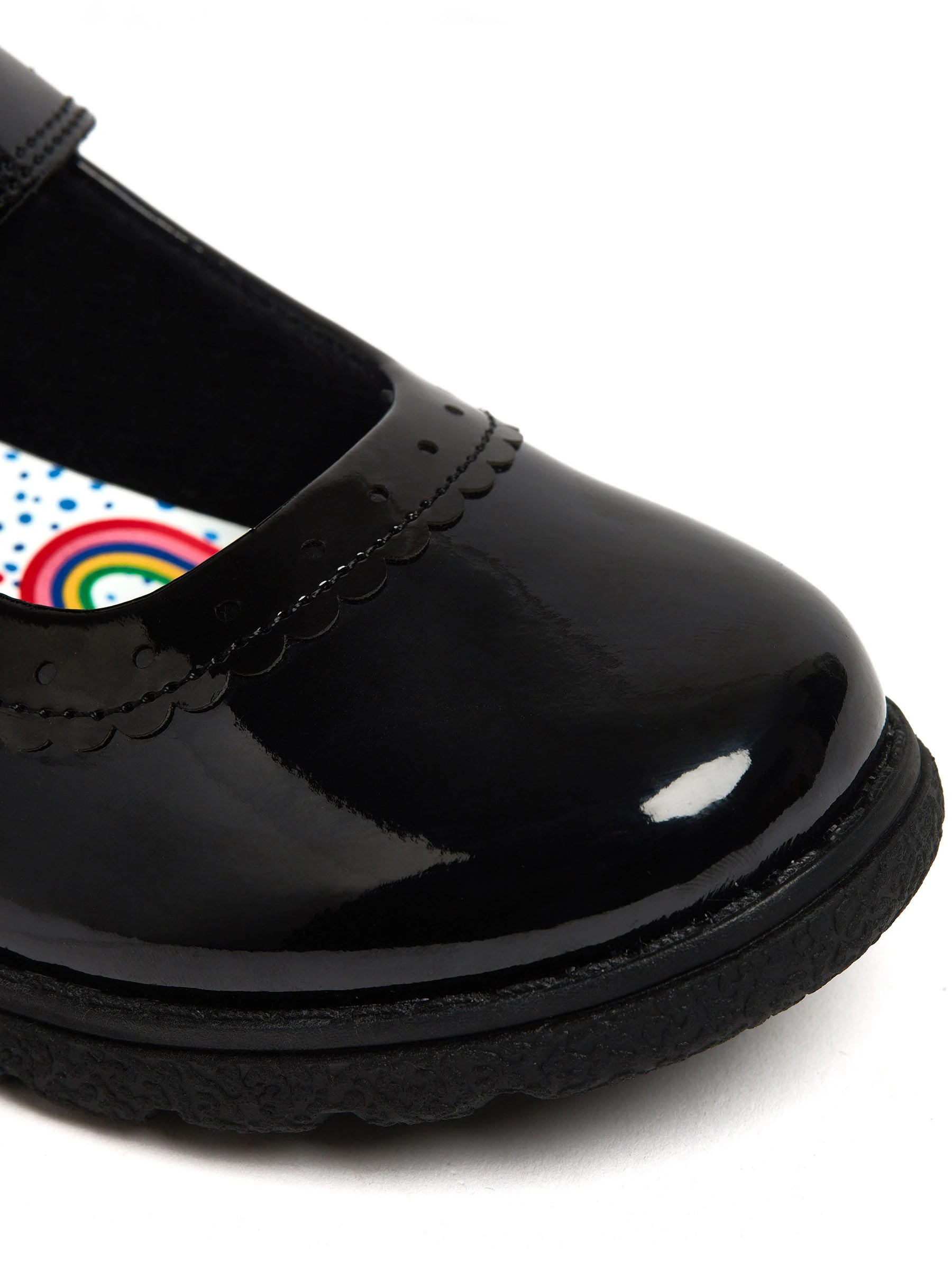 Harry Bear kunstleren schoolschoenen voor meisjes met regenboog