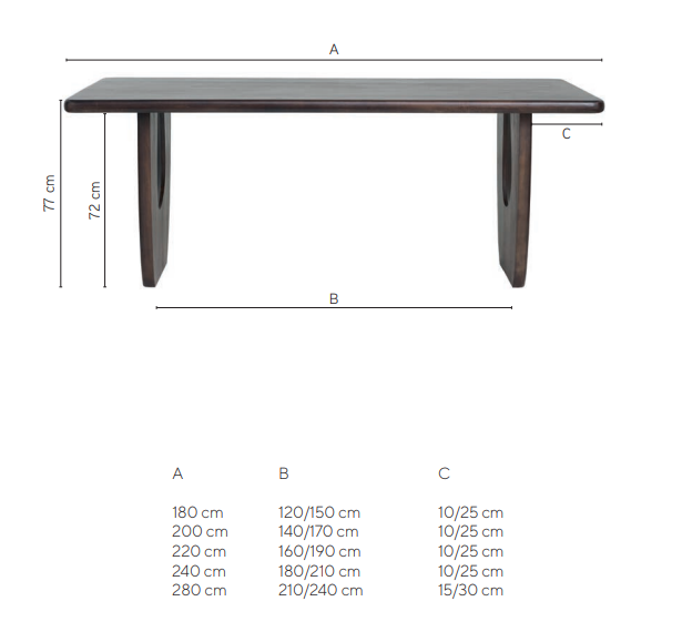 Eetkamertafel Handai