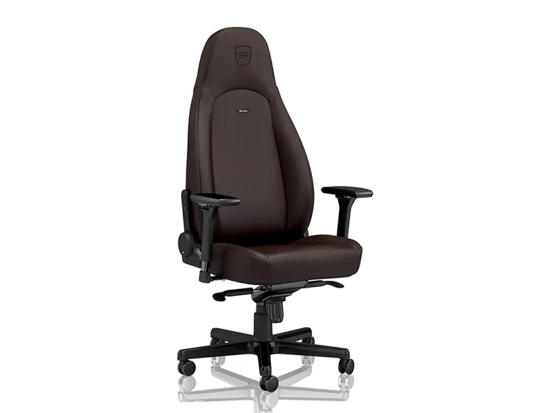 noblechairs Icon, Polstret sæde, Polstret ryglæn, Brun, Brun, Imiteret læder, Imiteret læder